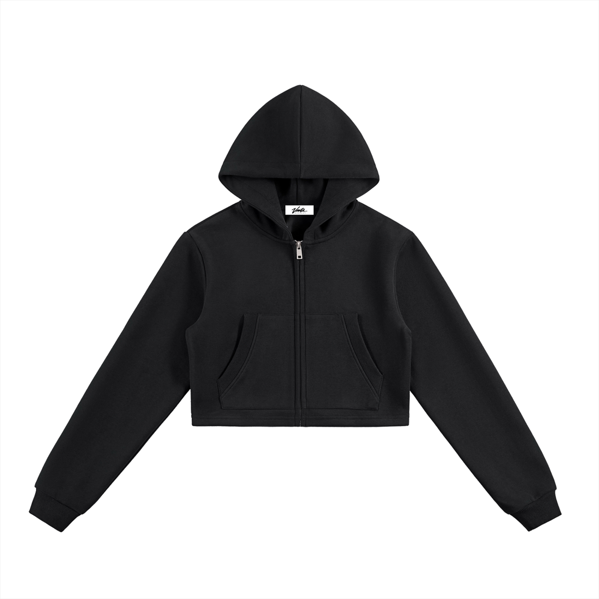 Women's Essential Cropped Zip-Up Hoodie