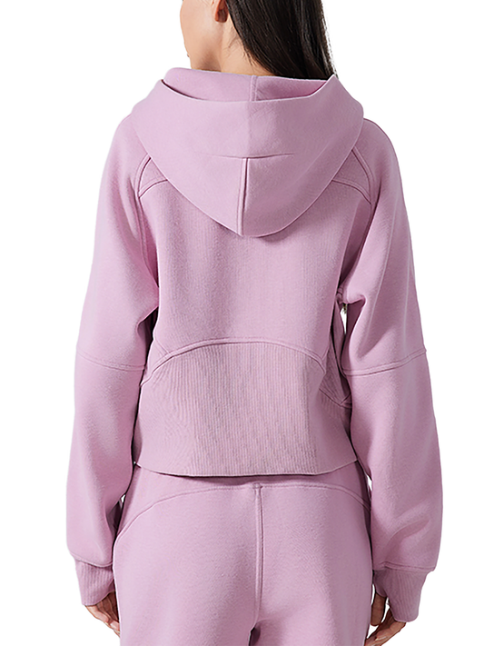 Womens's Cropped Half-Zip Hoodie