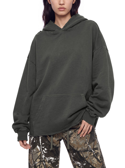 Unisex Vintage Wash Raw Edge Sweatpants