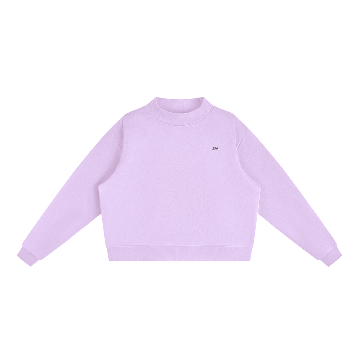 Women's Essential Fleece Mock-Neck Crew Sweatshirt