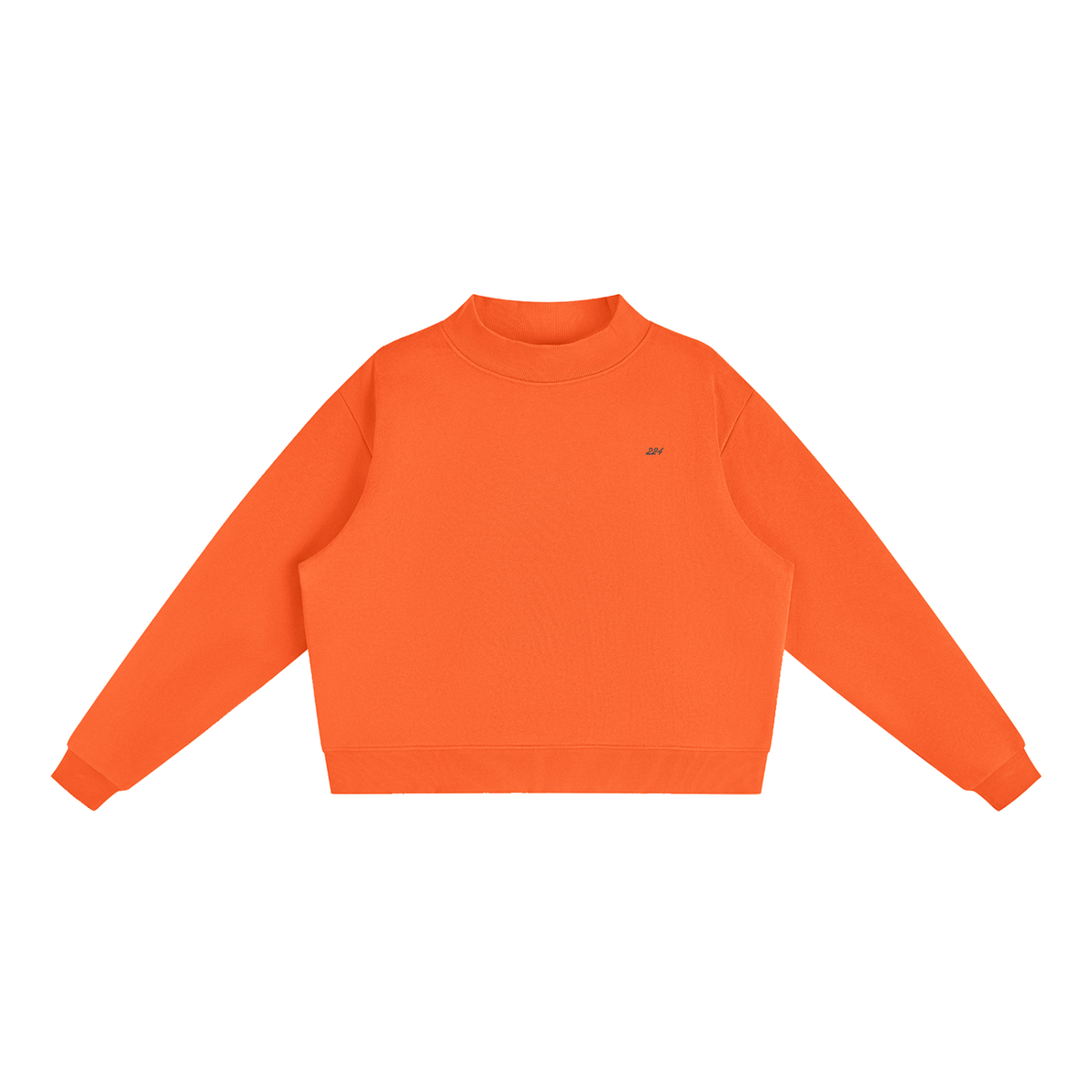 Women's Essential Fleece Mock-Neck Crew Sweatshirt