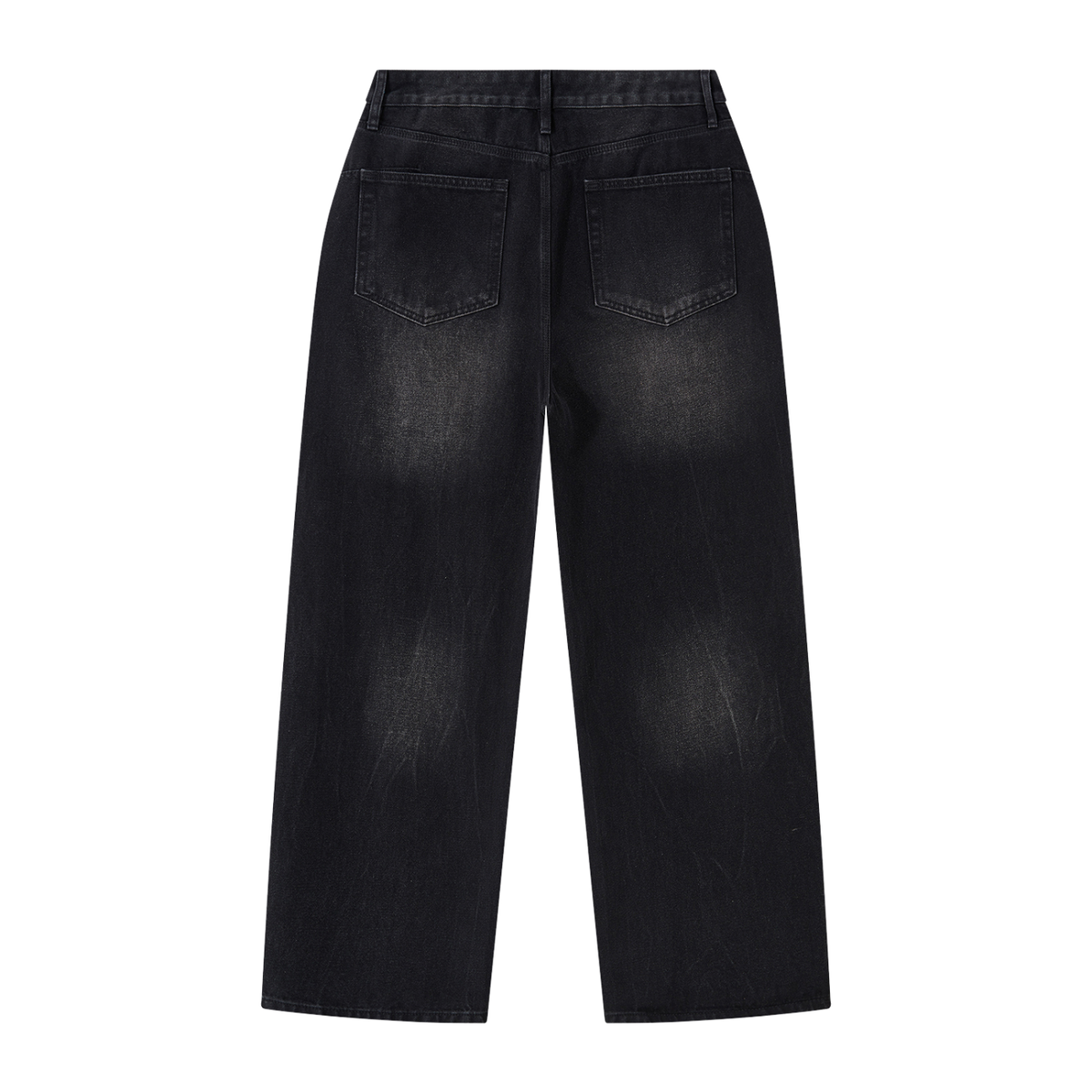 Jeans Large Coupe Délavés Homme