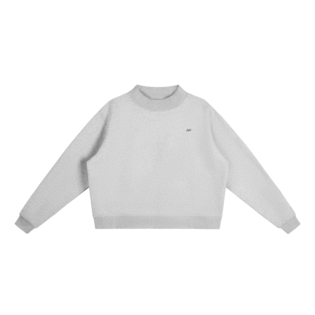 Women's Essential Fleece Mock-Neck Crew Sweatshirt