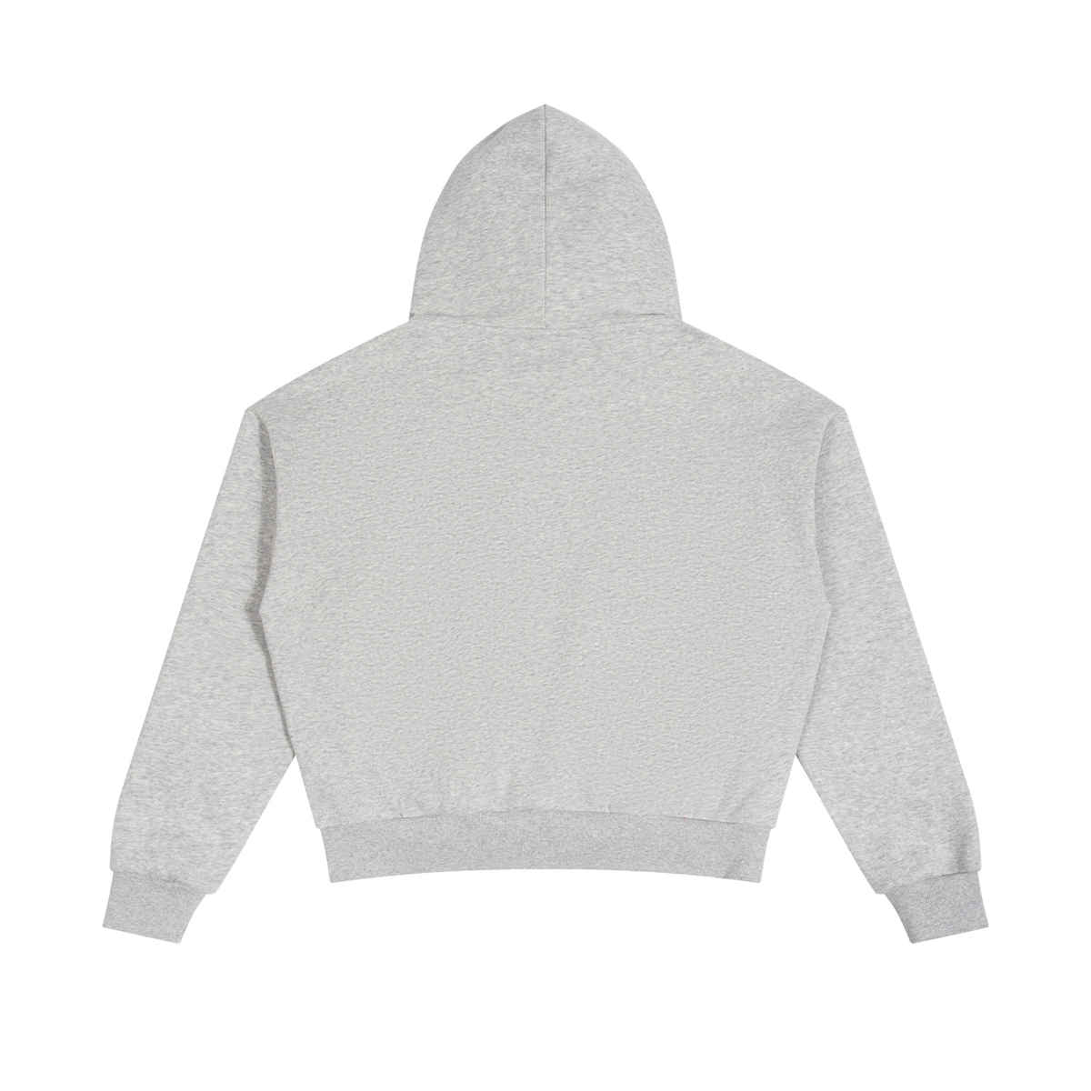 Sweat à capuche unisexe coupe carrée en molleton avec bordures et fermeture zippée intégrale