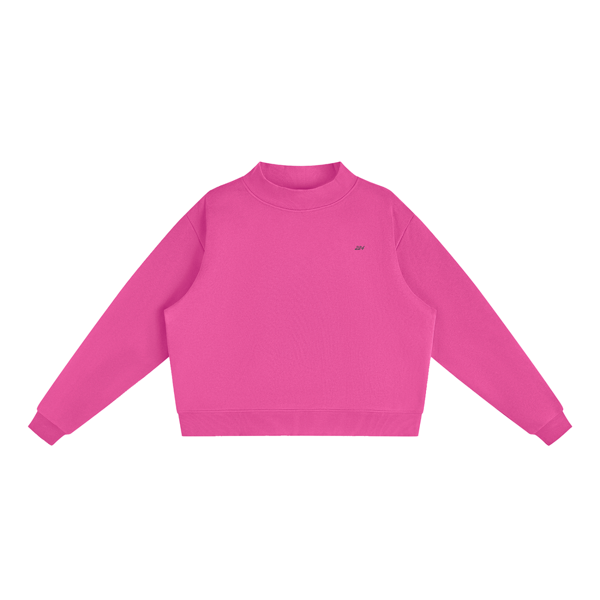 Women's Essential Fleece Mock-Neck Crew Sweatshirt