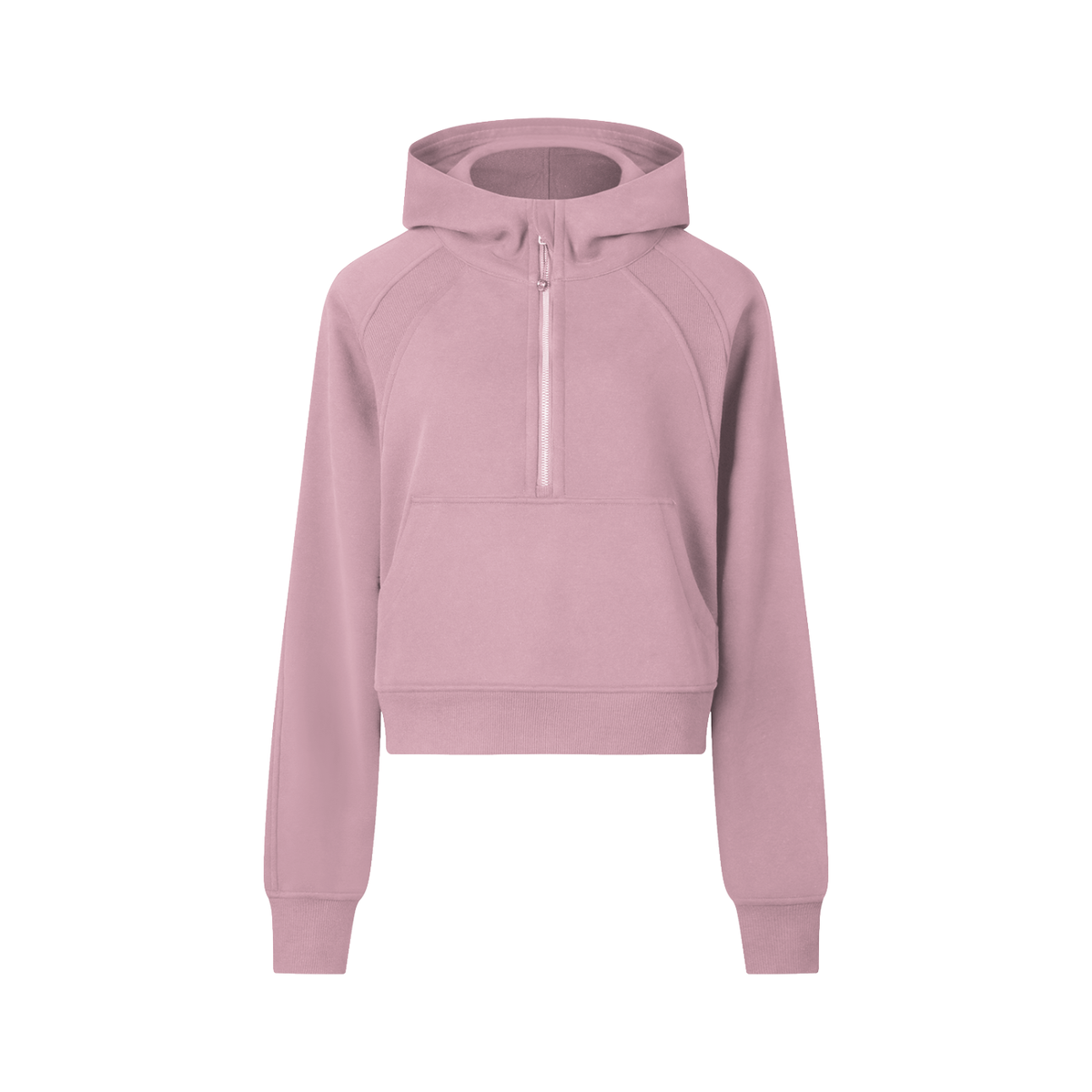 Womens's Cropped Half-Zip Hoodie
