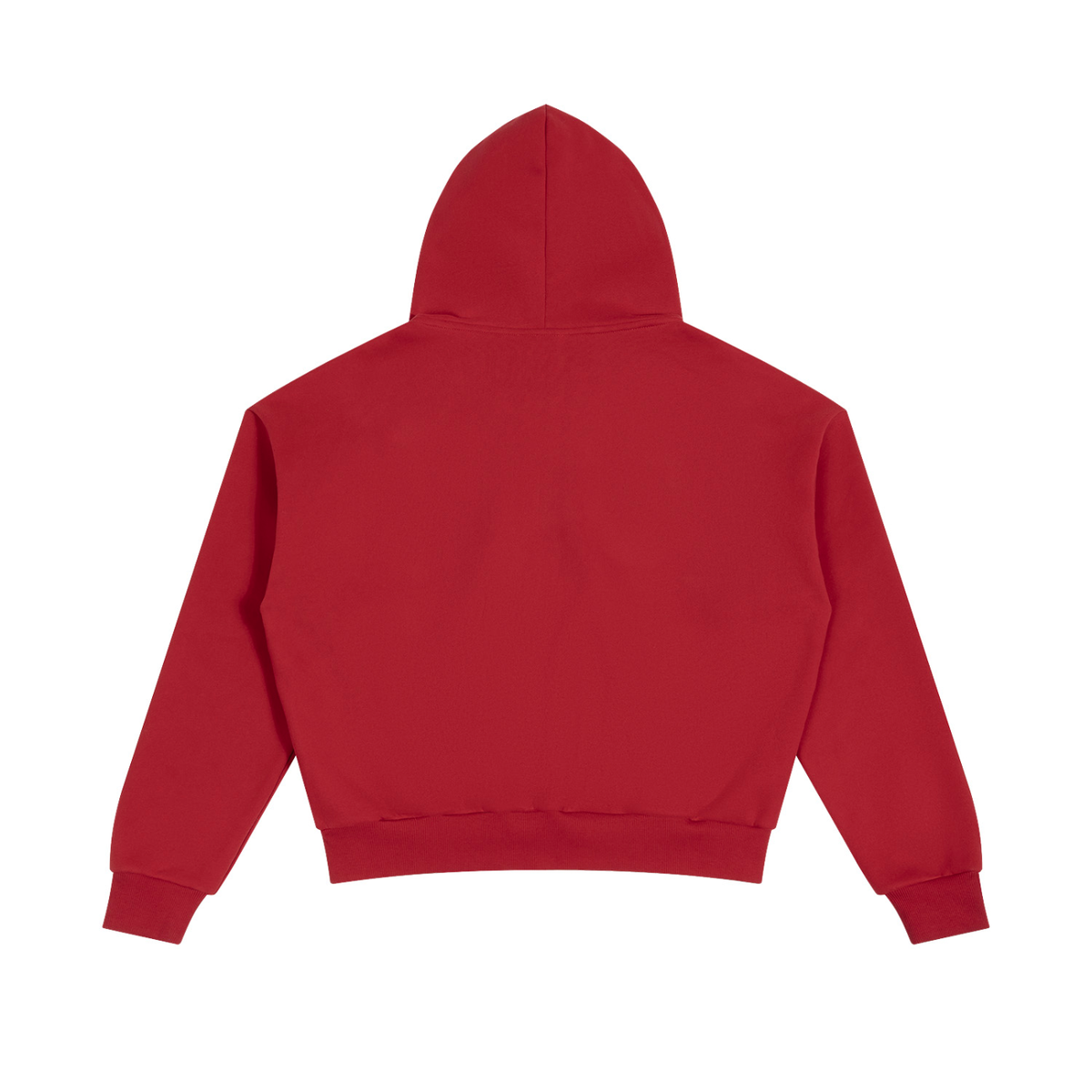 Sweat à capuche unisexe coupe carrée en molleton avec bordures et fermeture zippée intégrale