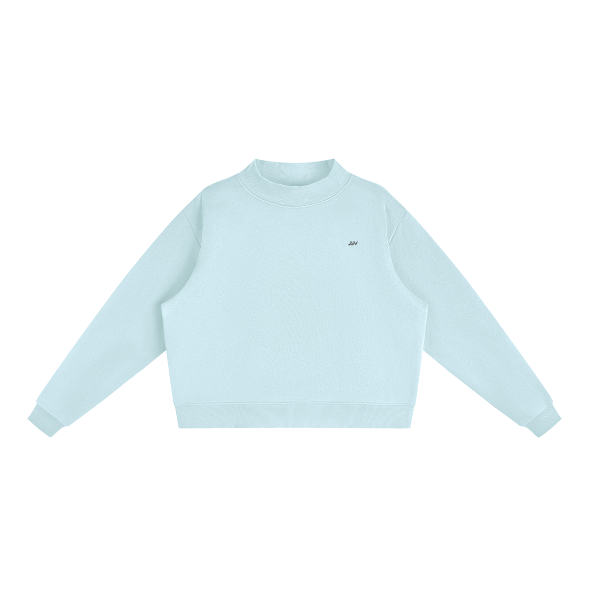 Women's Essential Fleece Mock-Neck Crew Sweatshirt