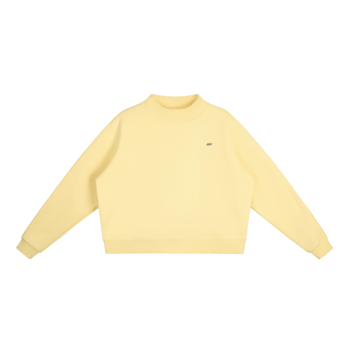 Women's Essential Fleece Mock-Neck Crew Sweatshirt
