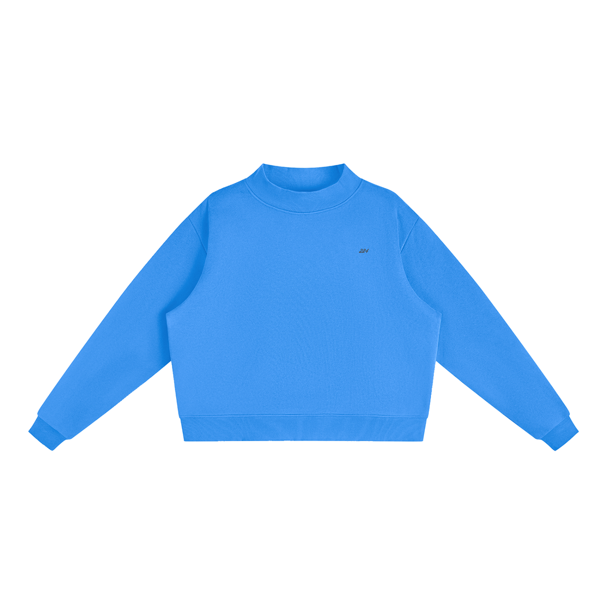 Women's Essential Fleece Mock-Neck Crew Sweatshirt