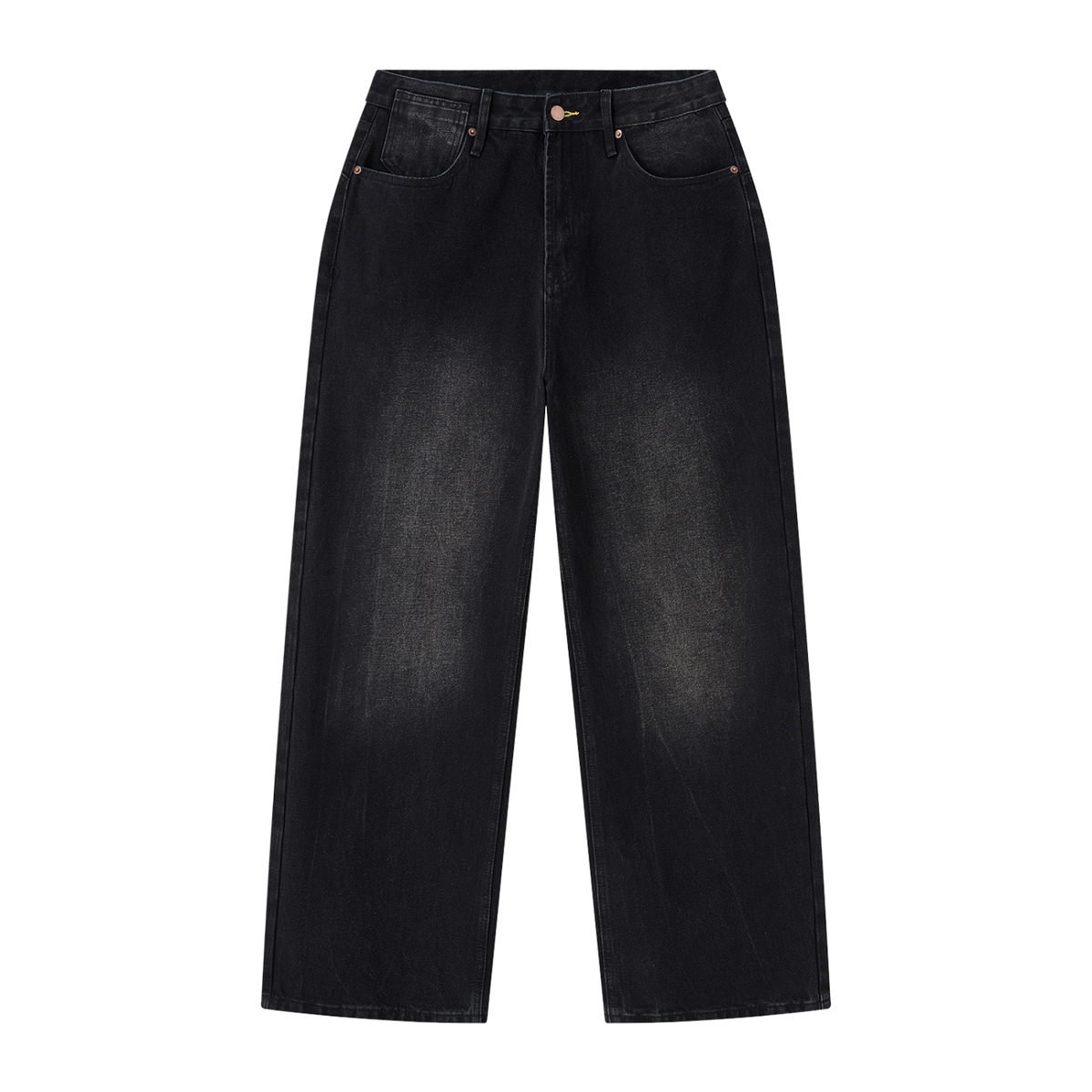Jeans Large Coupe Délavés Homme