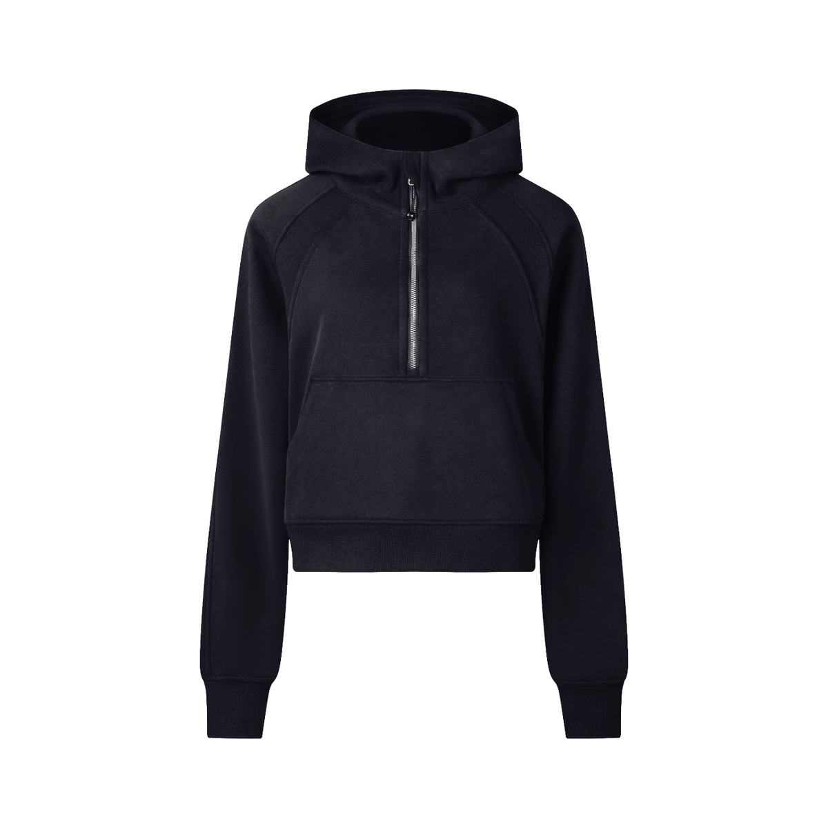 Womens's Cropped Half-Zip Hoodie