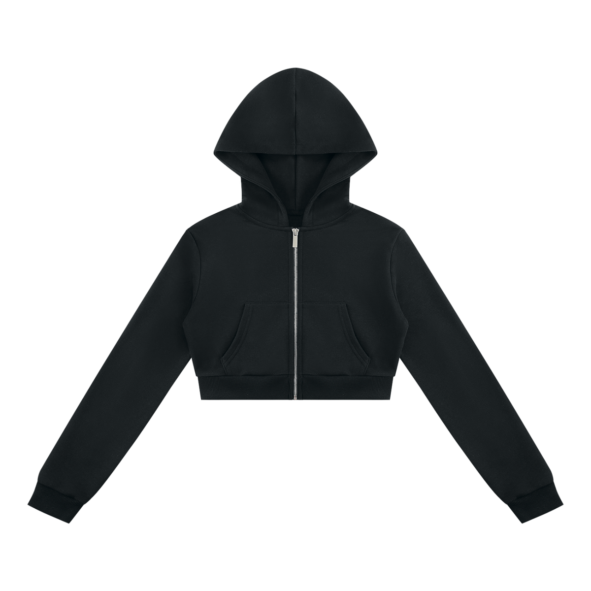 Women's Cropped Full Zip Hoodie