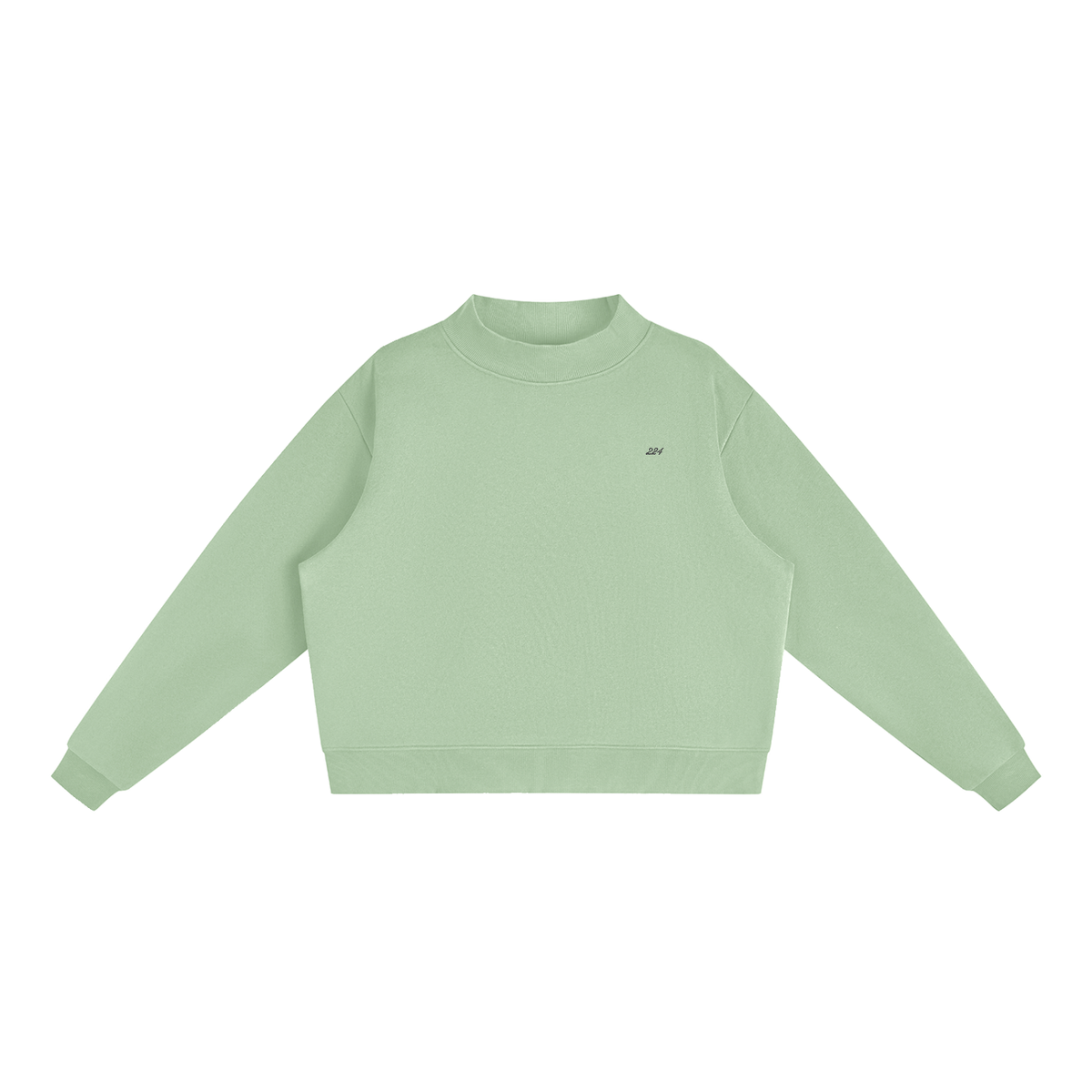 Women's Essential Fleece Mock-Neck Crew Sweatshirt