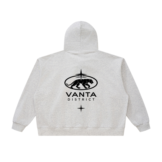 Unisex Oversized Chunky-Zip Boxy Hoodie