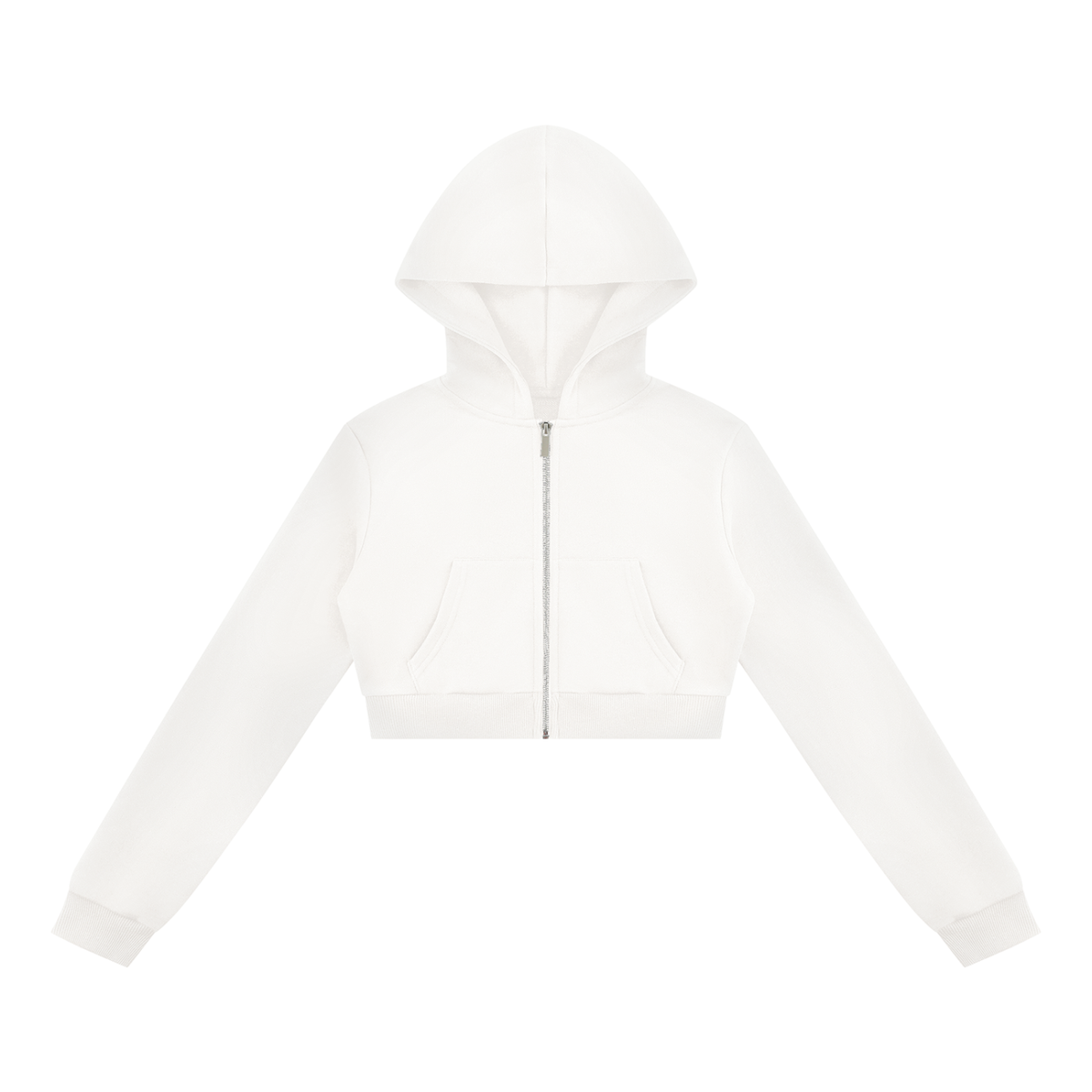Women's Cropped Full Zip Hoodie