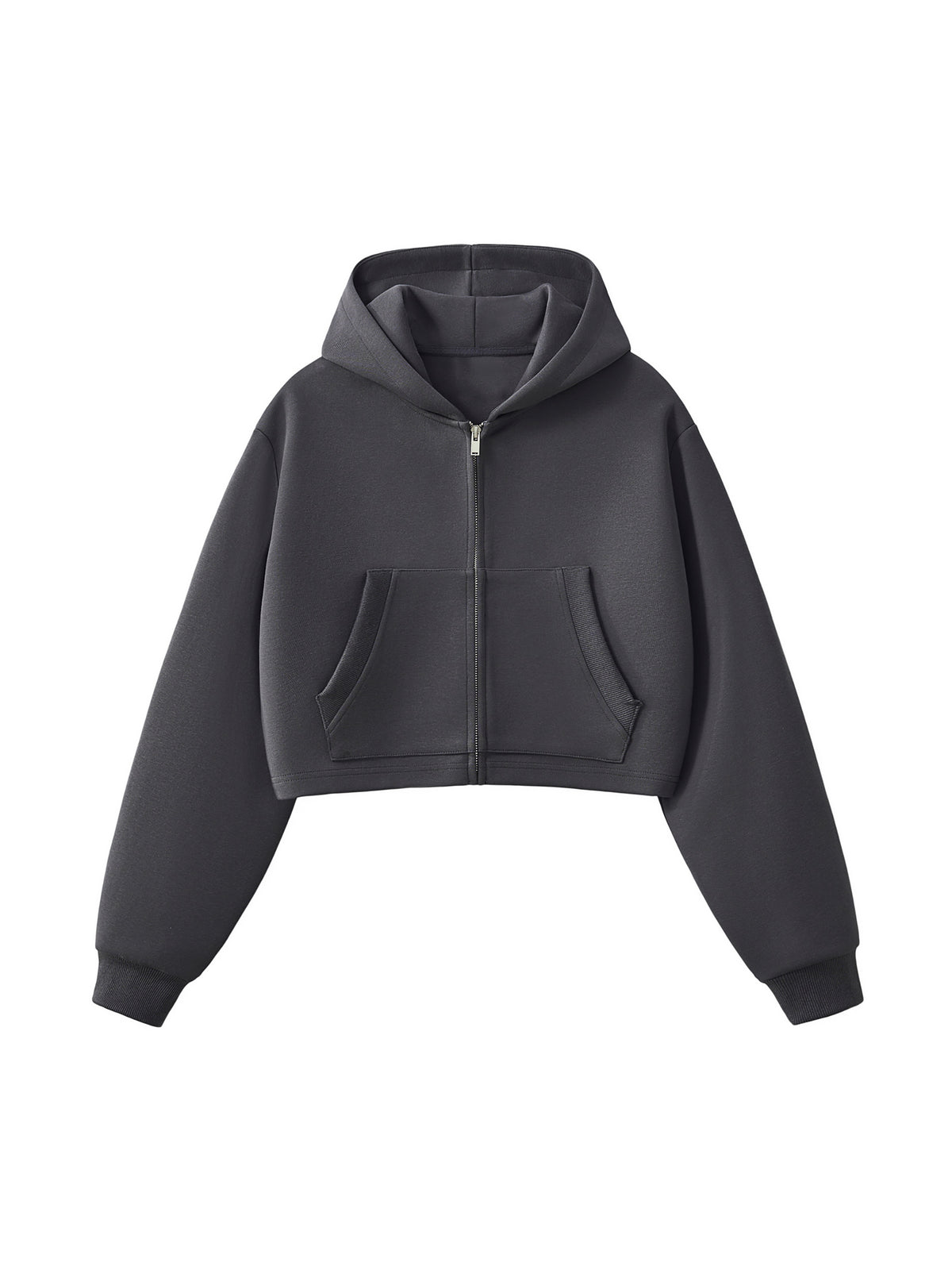 Women's Essential Cropped Zip-Up Hoodie
