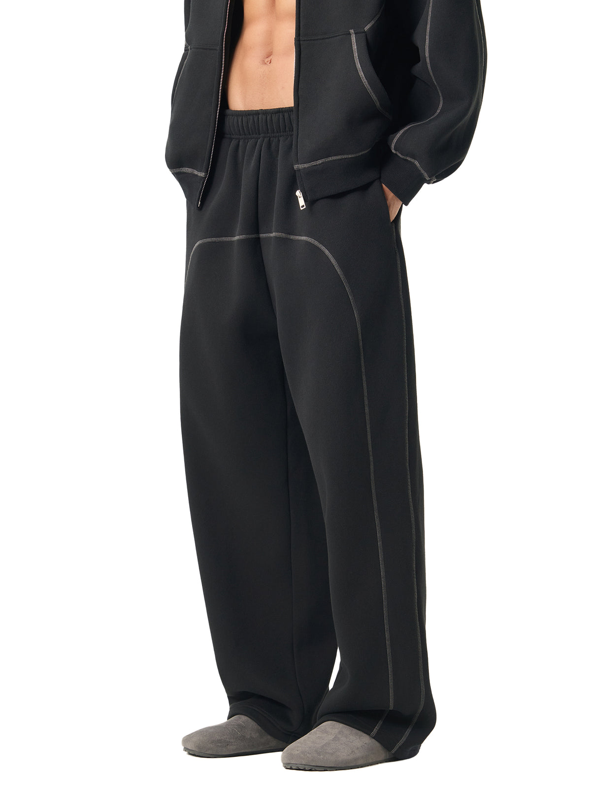 unisex Contrast-Stitched Boxy suite