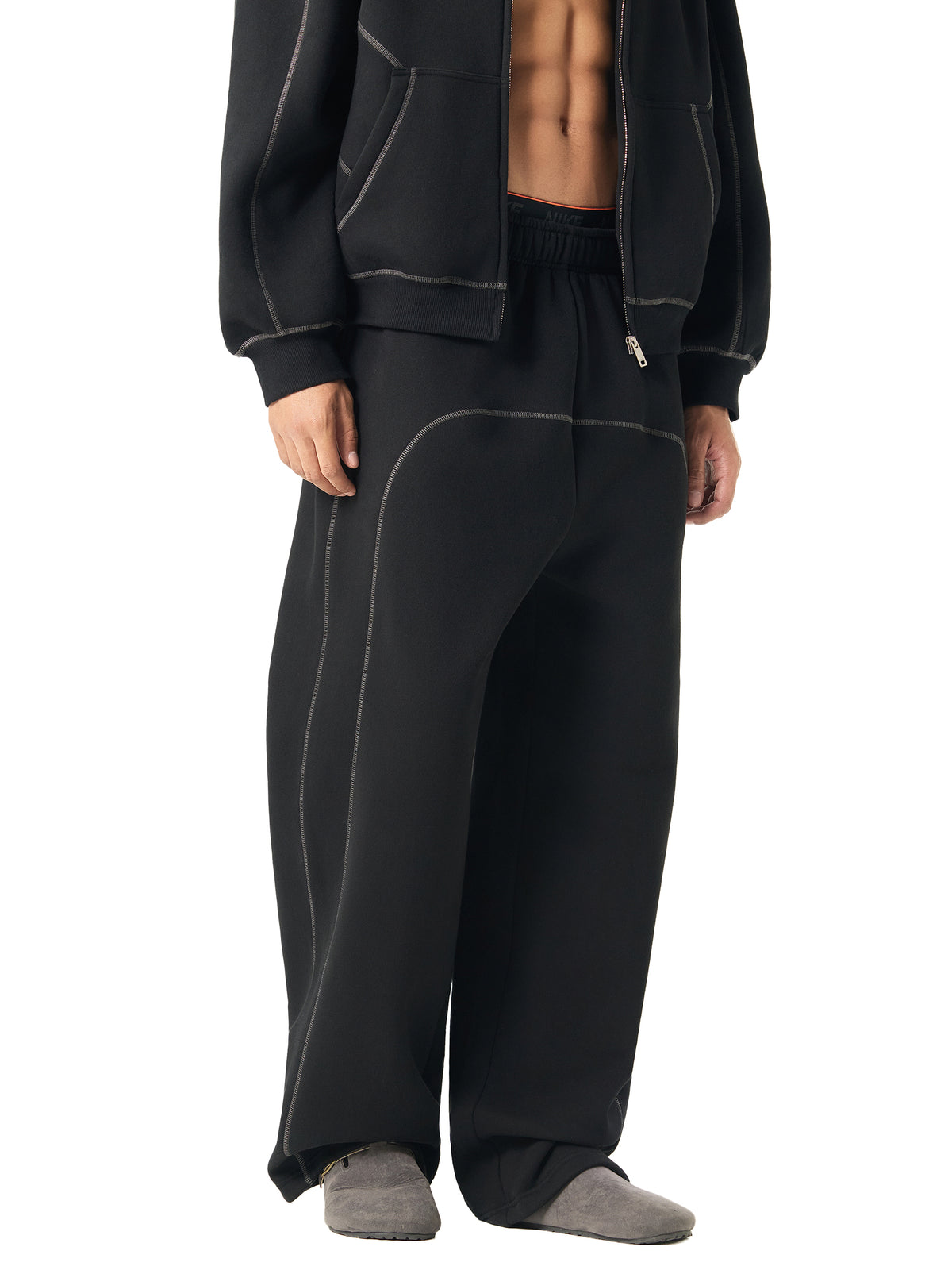 unisex Contrast-Stitched Boxy suite