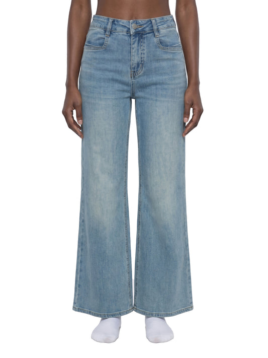 Women's Vintage Wash Flared Leg Jeans