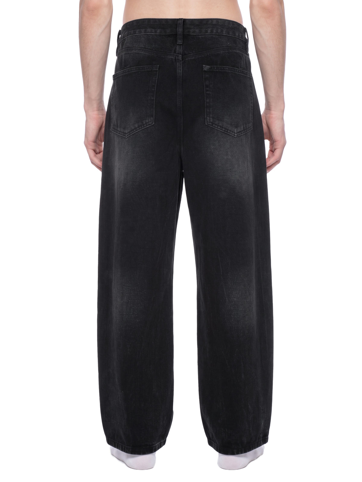 Jeans Large Coupe Délavés Homme