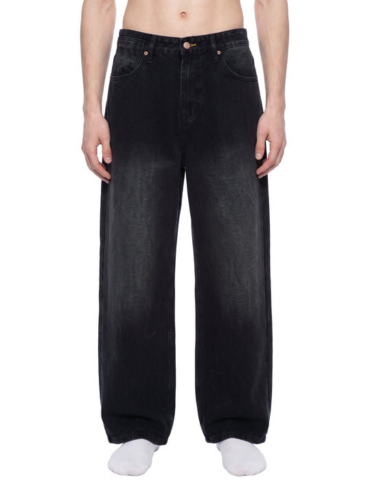Men's Vintage Wash Wide Leg Jeans