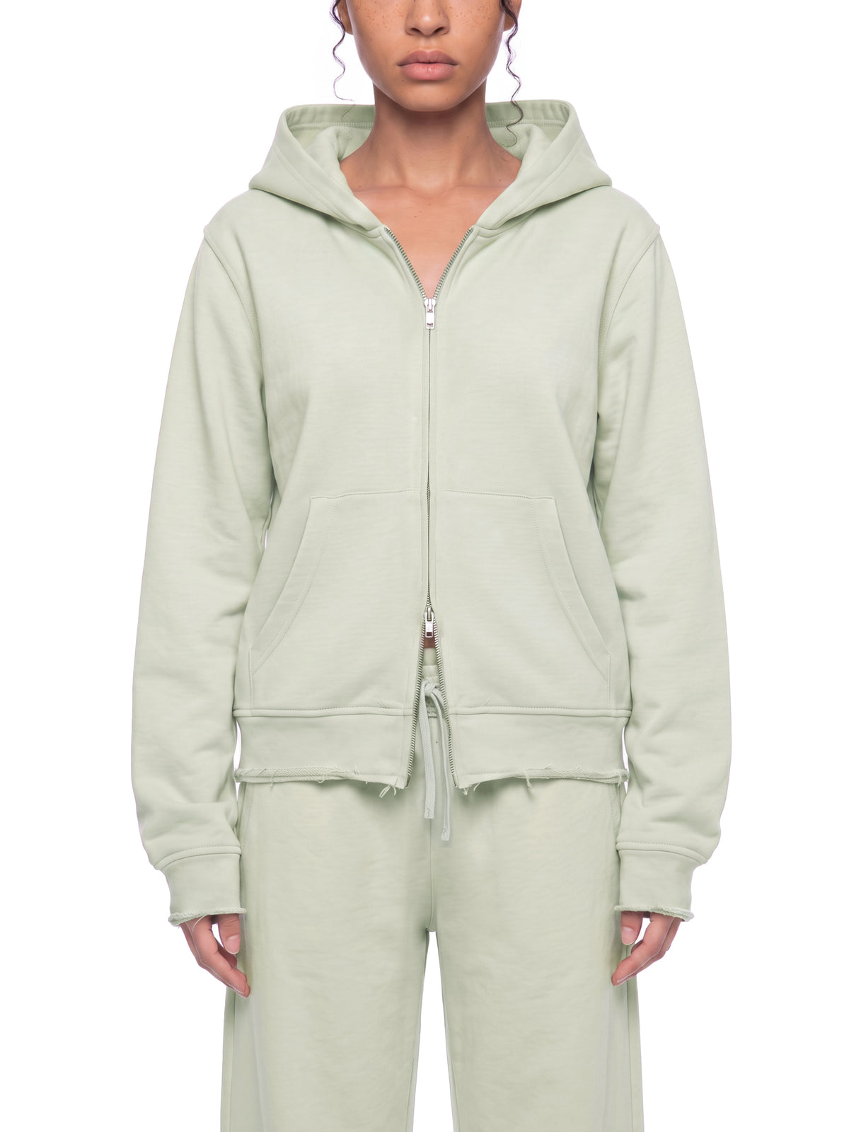 Women’s Wide Leg Raw Edge Sweatpants