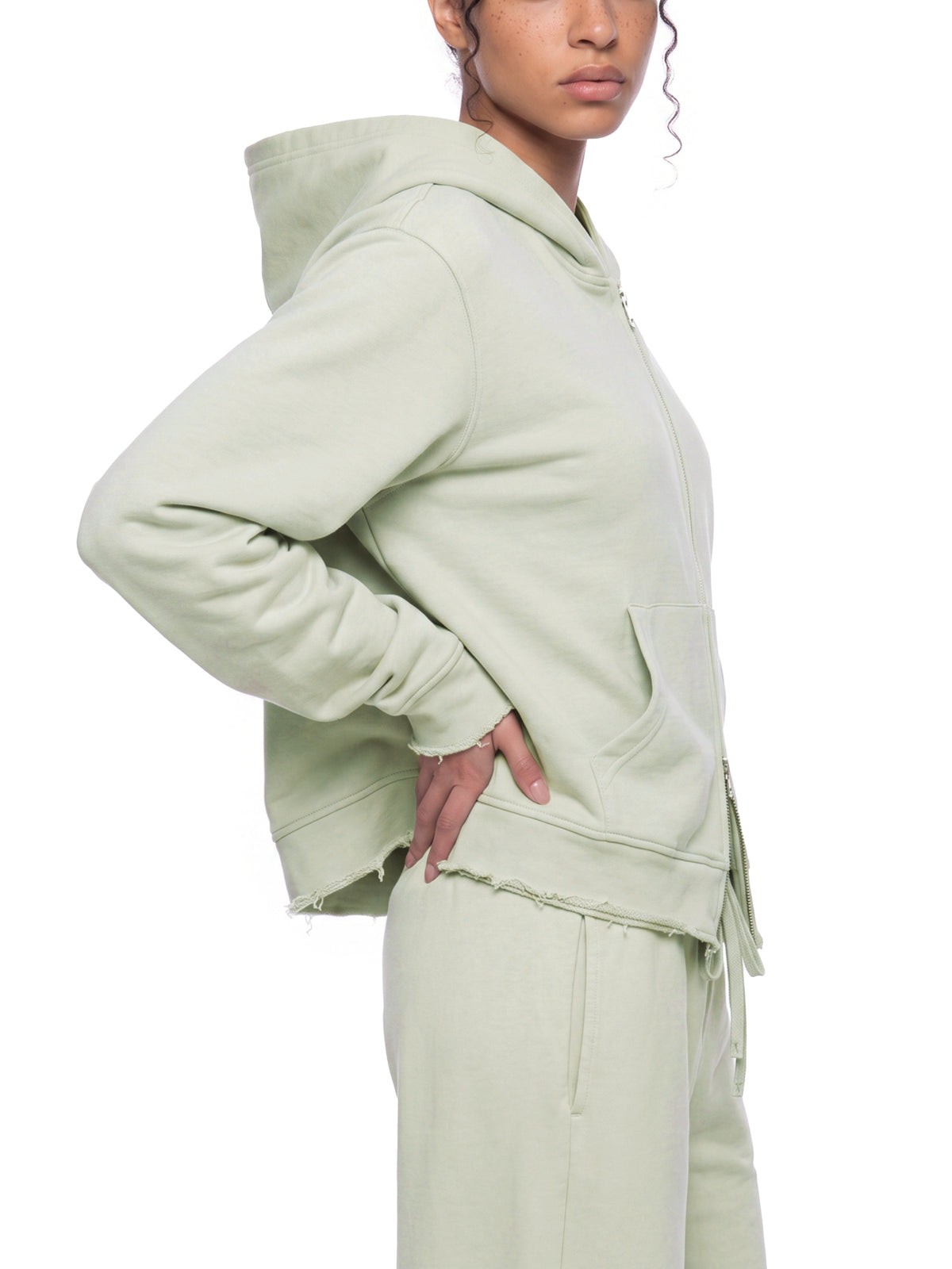 Women’s Wide Leg Raw Edge Sweatpants