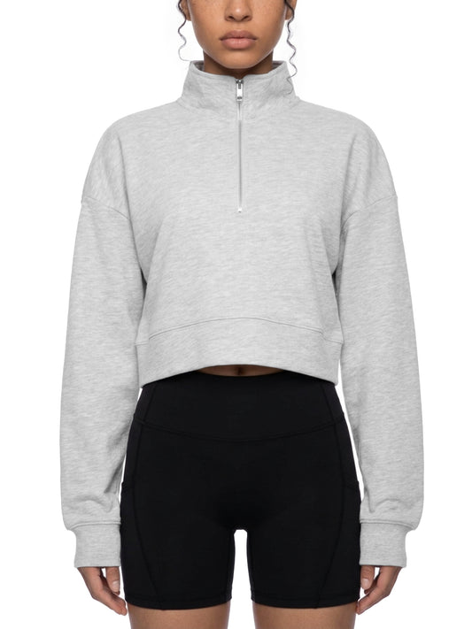 Women's Crop Quarter-Zip Sweatshirt