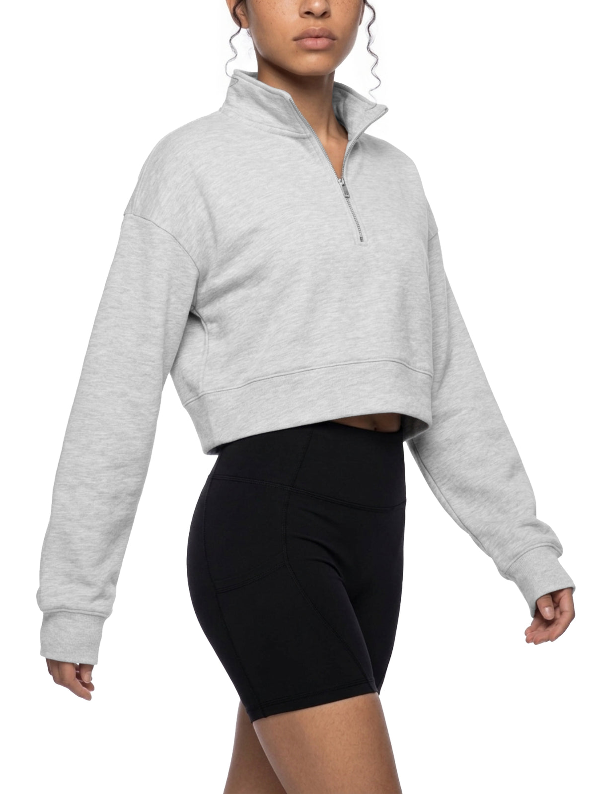 Women's Crop Quarter-Zip Sweatshirt