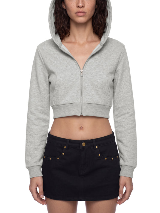 Women's Cropped Full Zip Hoodie