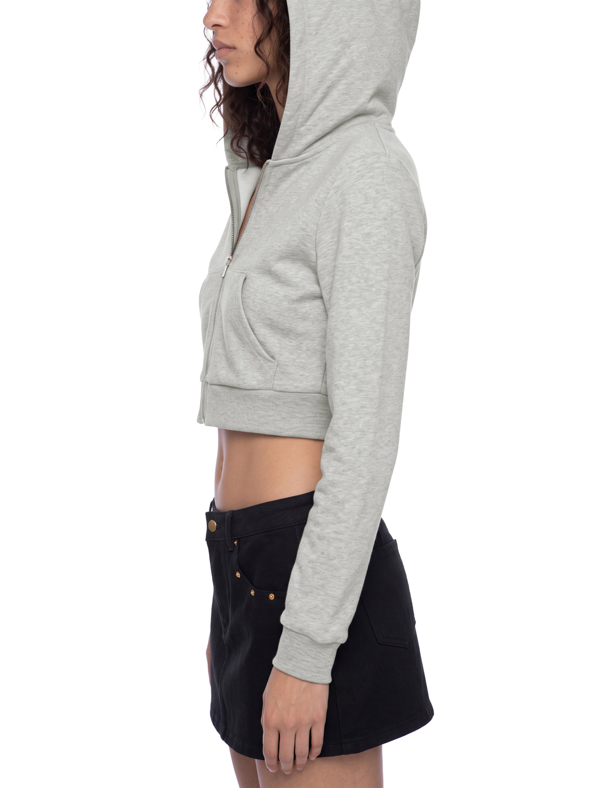 Women's Cropped Full Zip Hoodie
