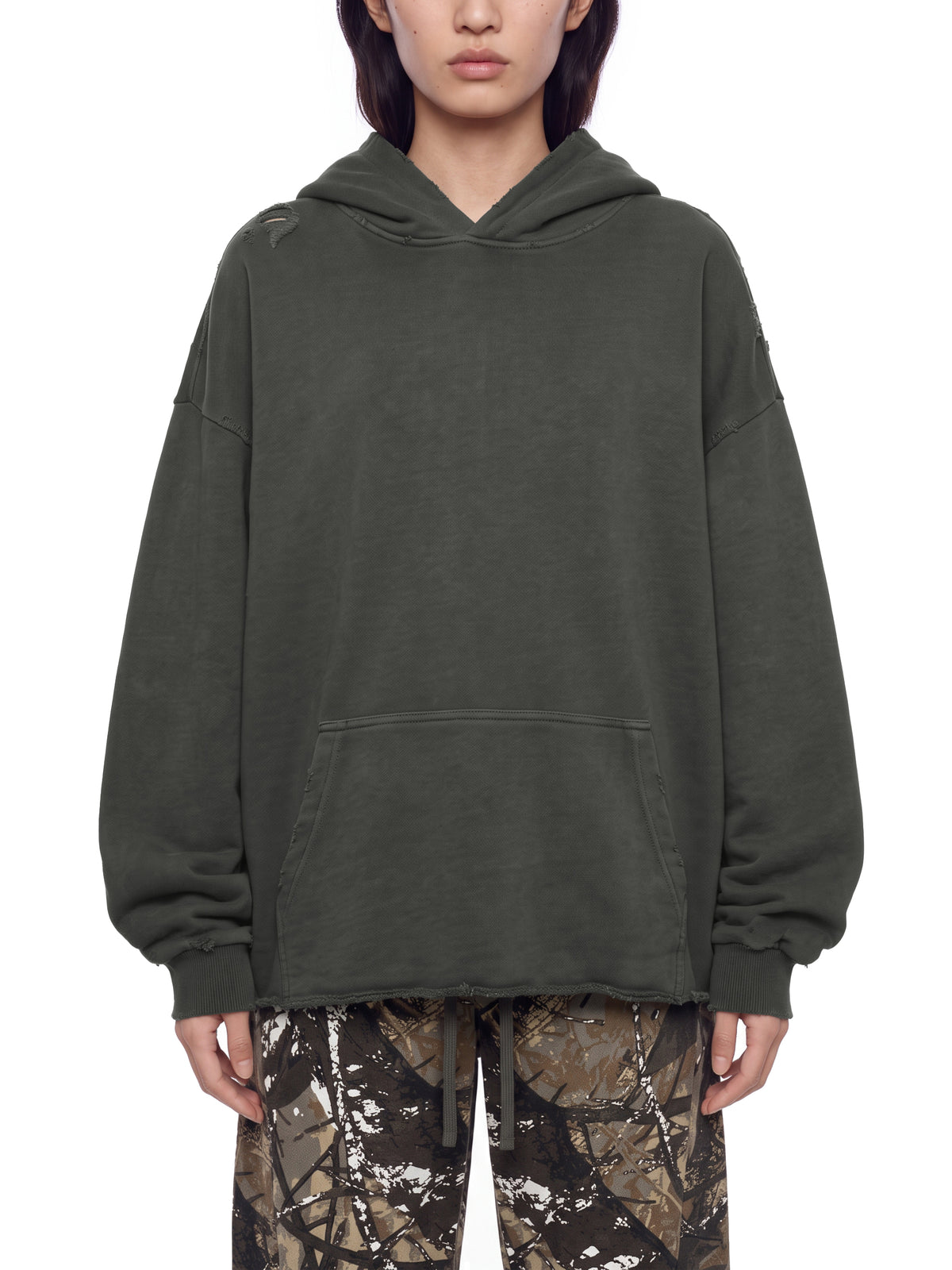Unisex Vintage Wash Raw Edge Sweatpants