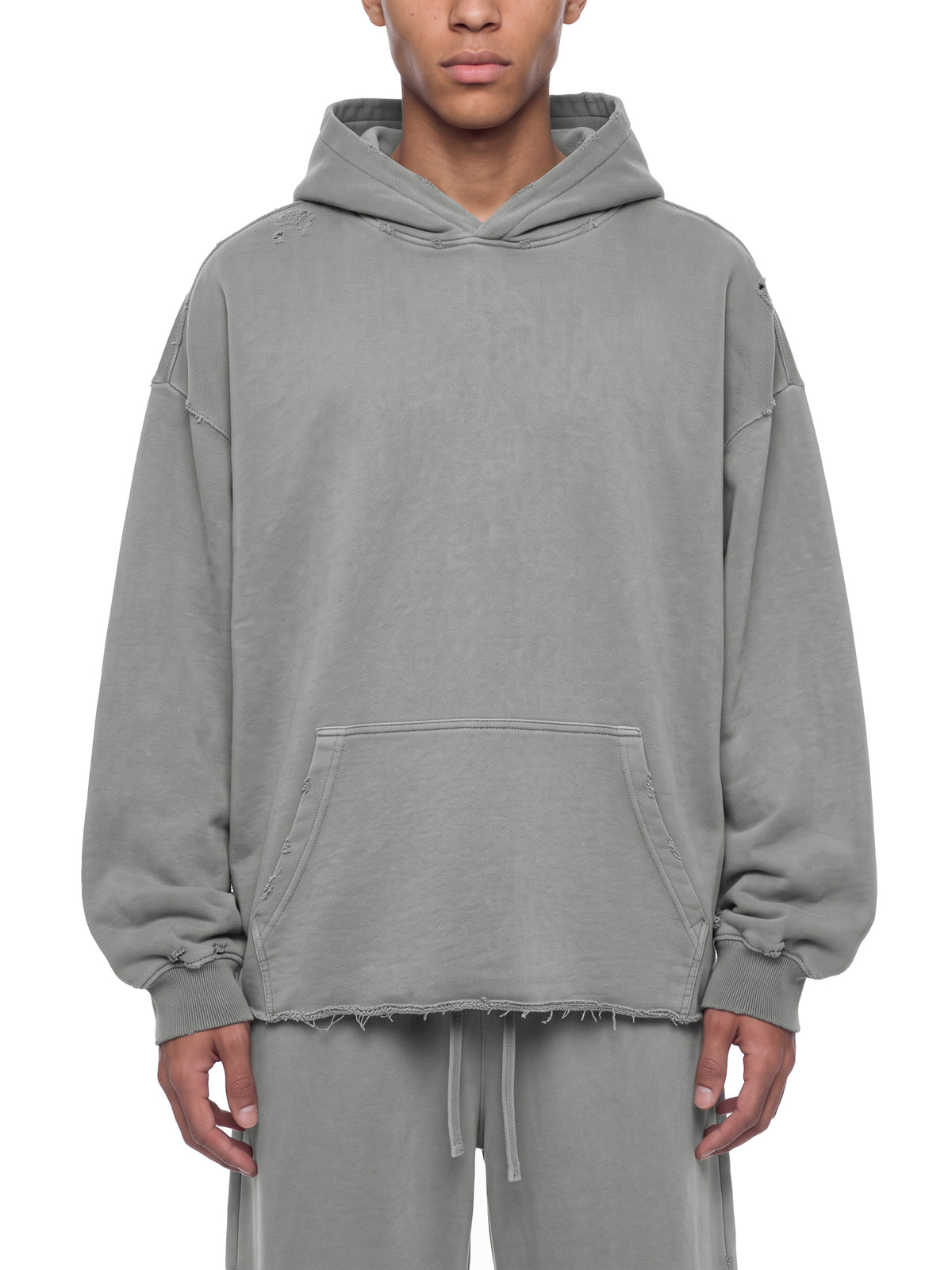 Unisex Vintage Wash Raw Edge Sweatpants