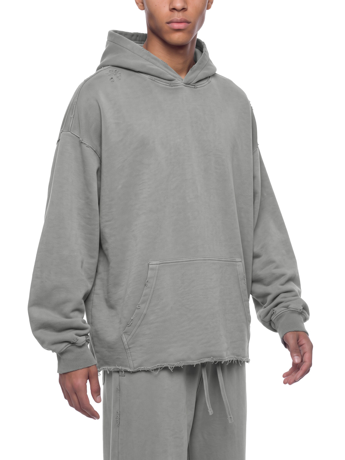 Unisex Vintage Wash Raw Edge Sweatpants