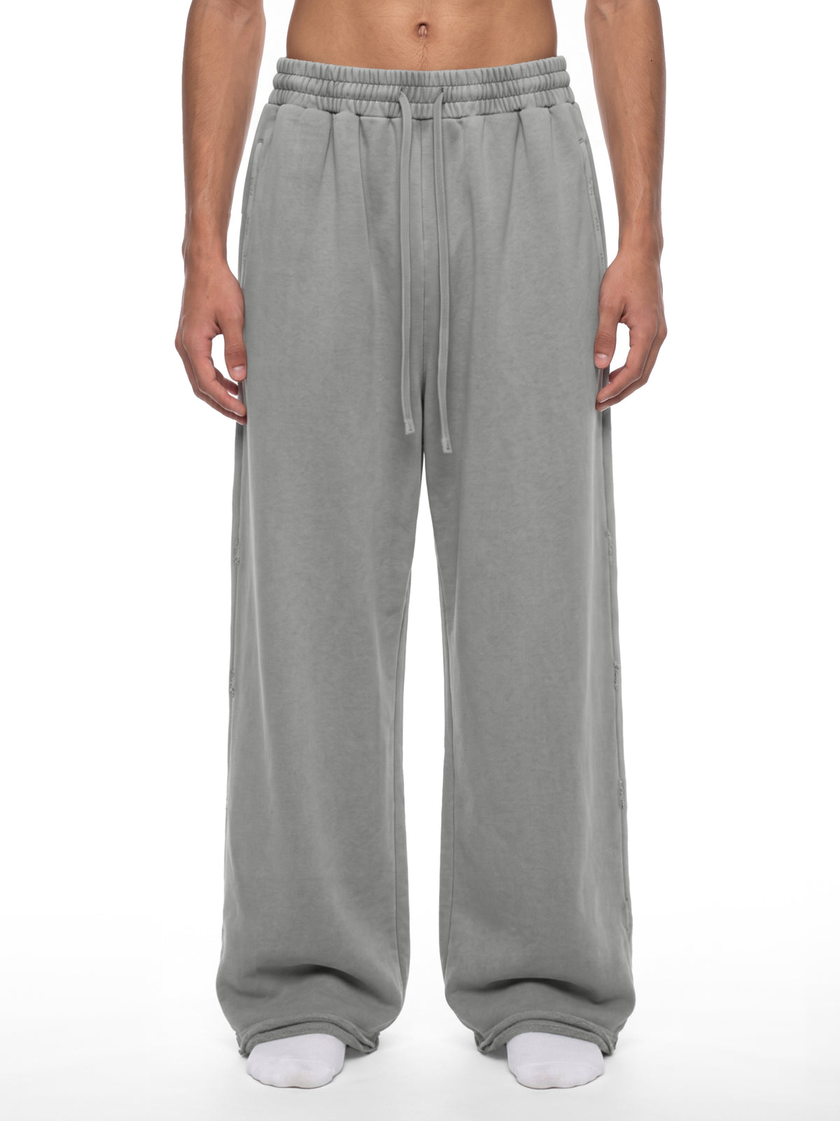 Unisex Vintage Wash Raw Edge Sweatpants